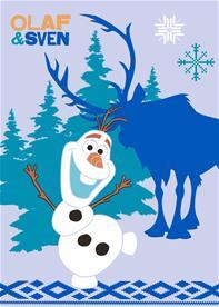 Disney Børnetæppe Frost - Olaf og sven i 95x133 cm